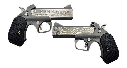 Bond Arms 250th America 4.25 in Derringer, Crossbolt Safety, Blade Front Sights