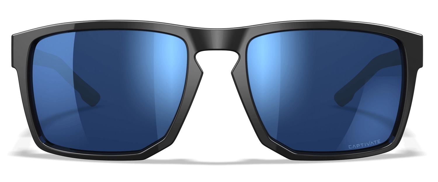 Wiley X APEX Captivate (AC6APX09) Blu Lens, Gloss Black Frame