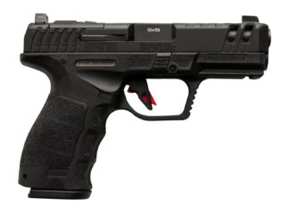 SAR Arms SAR9CG3BL10 9mm Compact Semi-Auto Pistol, Striker-Fired, 4 in Black Barrel