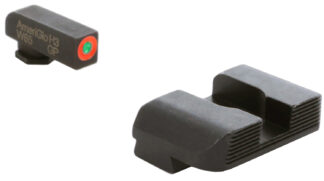 AmeriGlo GL434 Protector Sight Set, Front Tritium Green with Orange Outline, Black Serrated Rear