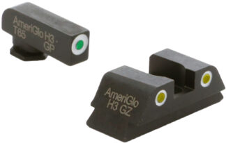 Ameriglo GL431 Classic Tritium Night Sights Set for Glock, Green Front and Yellow Rear Tritium