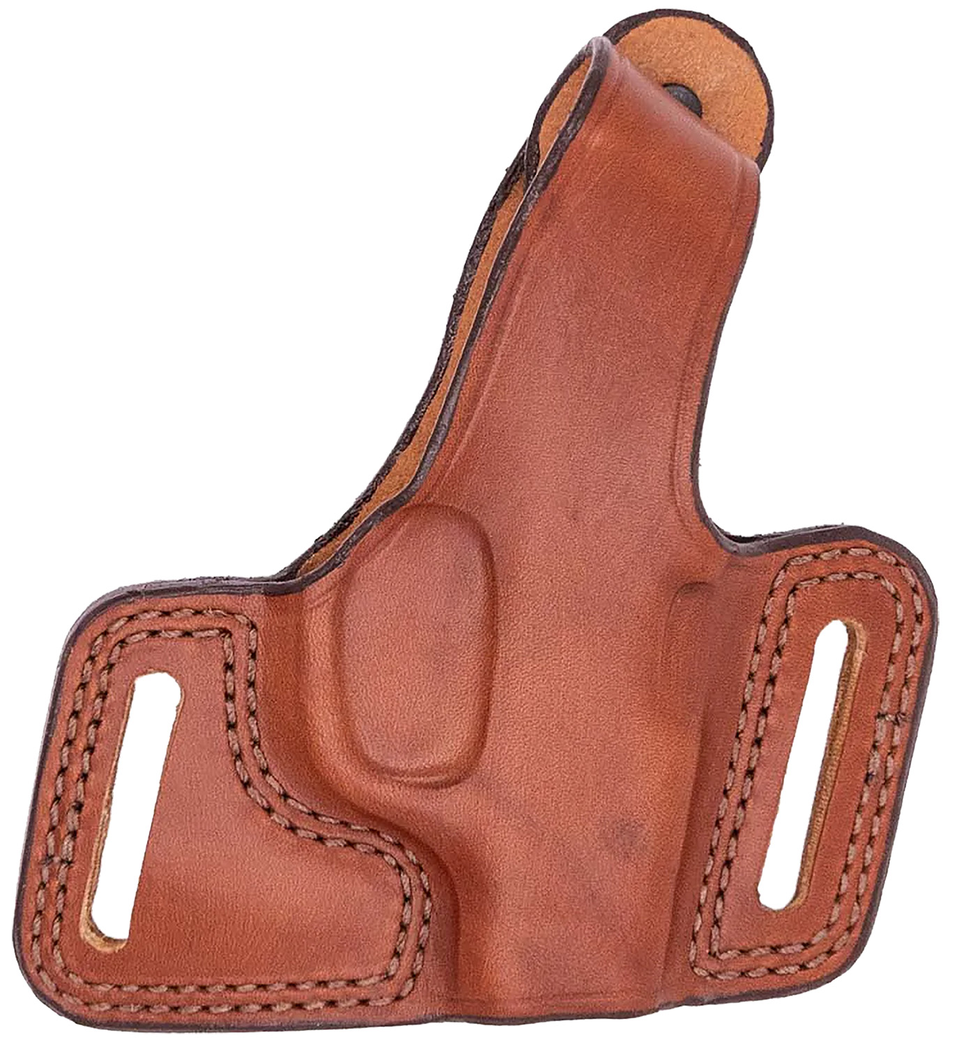 Bianchi Black Widow Belt Slide Holster, OWB, Tan Leather, Right Hand, Size 10