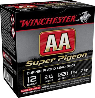 Winchester AA Super Super Pigeon 12 Gauge 2.75 in 1-1/4 oz #7.5 Shot