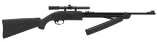 Crosman CLGY1000KT Legacy 1000 Air Rifle Pump 177 Black Rifled Steel Barrel, Black Receiver, Black Fixed All Weather Stock, Crossbolt Safety, Includes 4x15mm Scope
