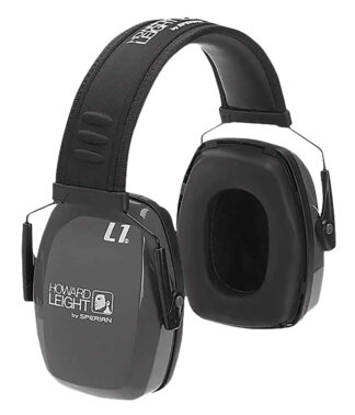 Howard Leight Leightning L1 Passive Earmuffs, NRR 25, Over-the-Head Charcoal/Black