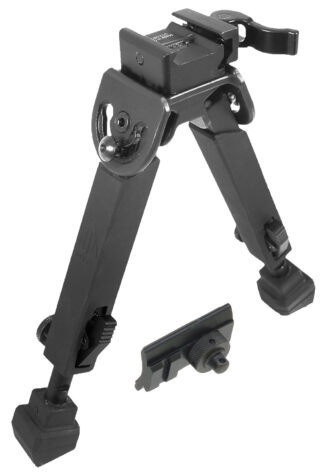 Leapers Armored QD Bipod TLBP20QA with Picatinny QD Mount, Black Finish