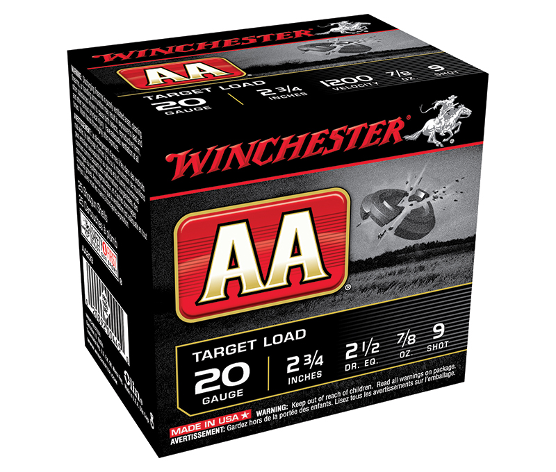 Winchester AA Target Load 20 Gauge 2.75 in 7/8 oz #9 Shot 25 Rounds