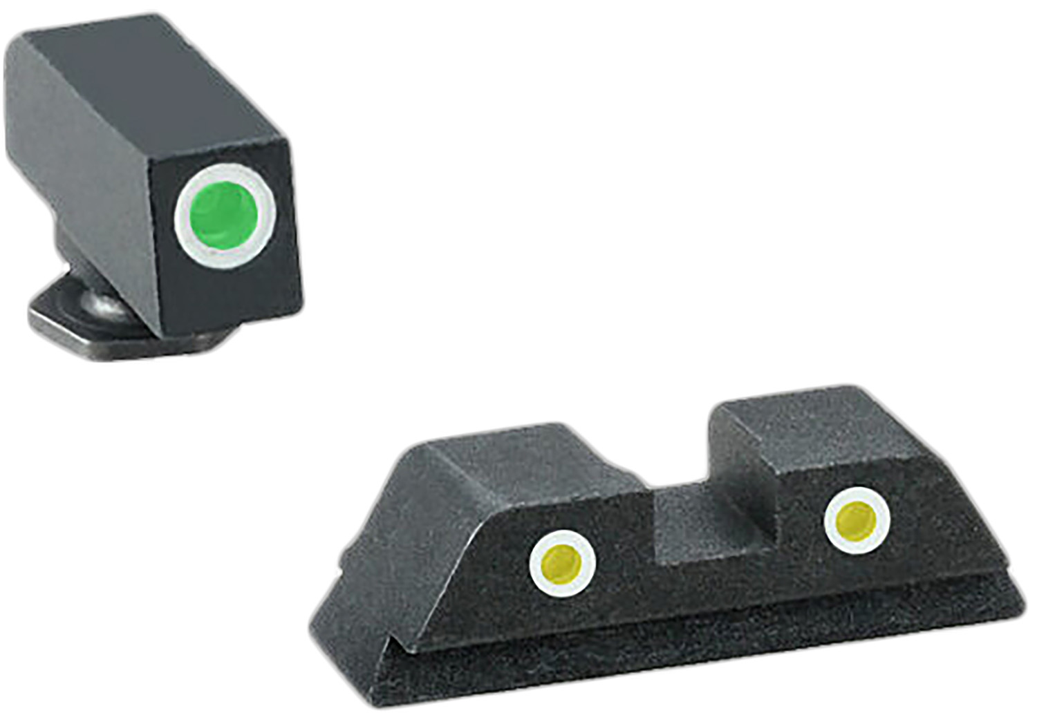 Ameriglo GL115 Classic Tritium 3-Dot Night Sights Set for Glock MOS, Green/Yellow Tritium