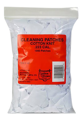Southern Bloomer 122 .223 Rem and 5.56x45mm Cotton Knit Cleaning Patches, 1x1 in, 1000/Bag