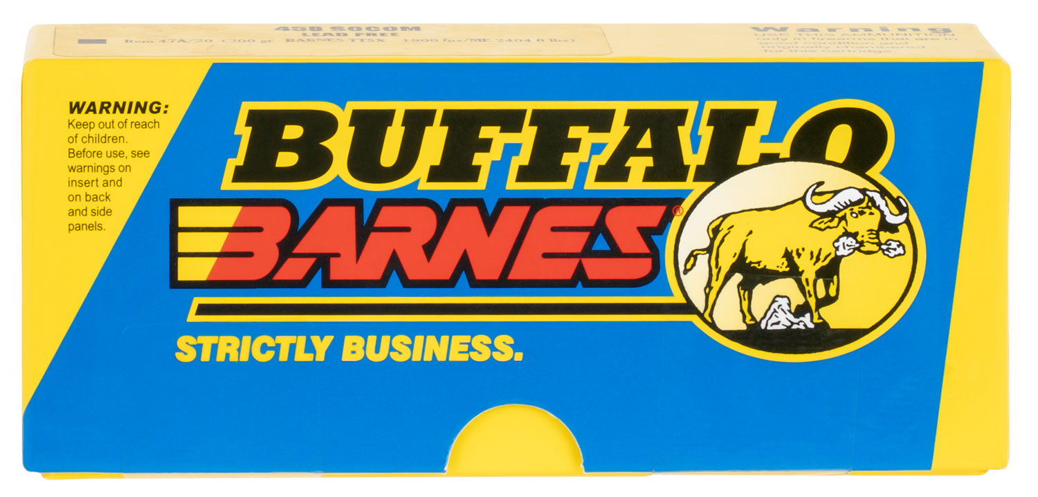Buffalo Bore 47A20 .458 SOCOM 300 gr Barnes Tipped TSX Lead-Free Ammo (20 Rounds)