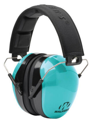 Walkers Passive Advanced Protection Earmuff 26NRR Over-the-Head Aqua Blue/Black
