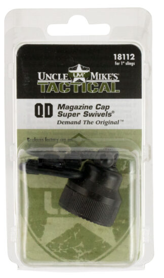 Uncle Mikes 18112 Mag Cap Swivel Set for Mossberg 590/835, Steel, Blued, QD, 1 in Loop