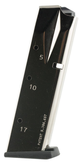 Mec-Gar MGSW5917N 9mm Luger 17-Round Nickel Detachable Magazine for S&W 5900 Series/910/915/659