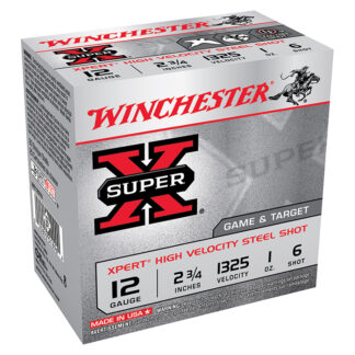Winchester Super-X 12 Gauge 2.75 in High Velocity 1 oz #6 Steel Shot