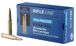 PPU PP7 7mm Mauser 139 Grain Soft Point 20 Rounds Per Box