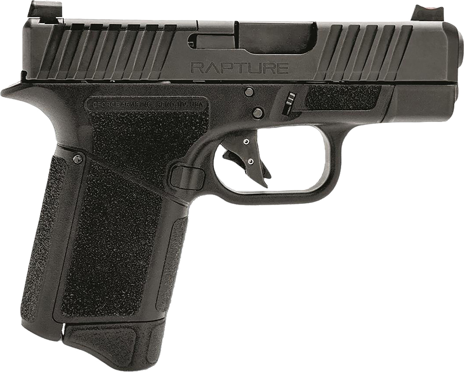 GForce Arms GF9 Rapture 9mm Semi-Auto Pistol, 3.25 in Barrel, 12+1 Rounds, Gray/Black