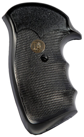 Pachmayr Gripper Pistol Grip, Checkered Black Rubber with Finger Grooves for Ruger Security-Six