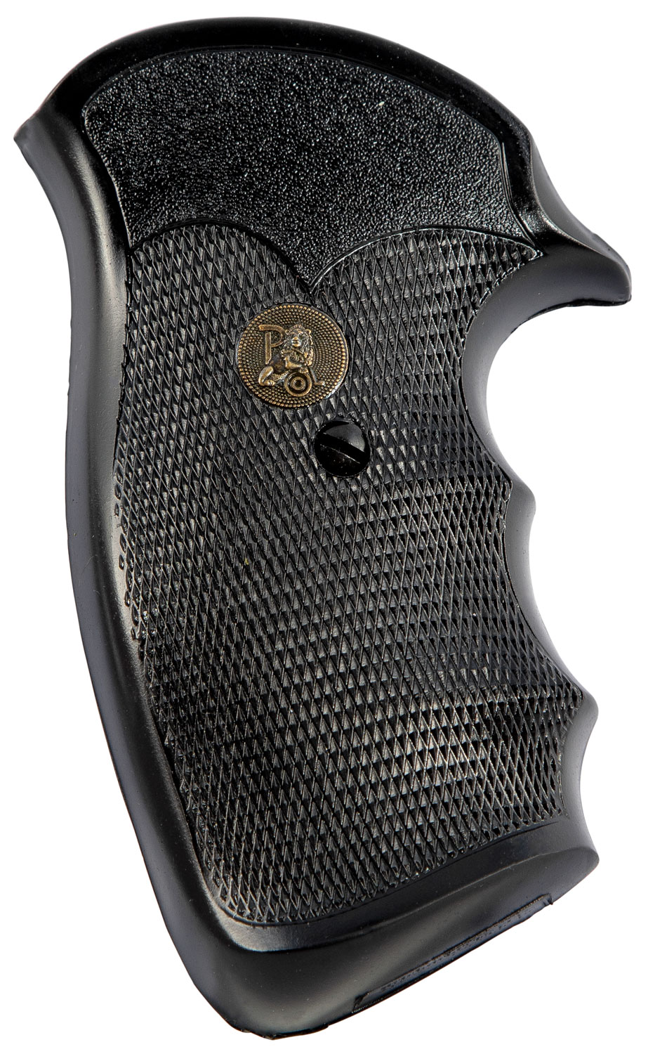 Pachmayr Gripper Pistol Grip, Checkered Black Rubber with Finger Grooves for Ruger Security-Six