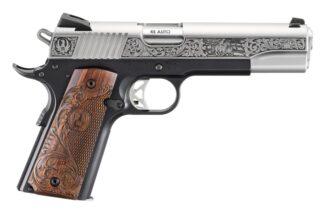 Ruger / Sturm, Ruger & Co. SR1911 .45 ACP 5" Barrel Black Frame Silver Slide Engraved