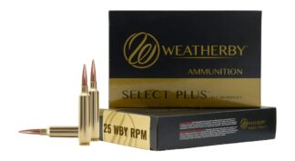 Weatherby 25 Weatherby RPM 117gr Hornady SST Ammo, 20 Rounds