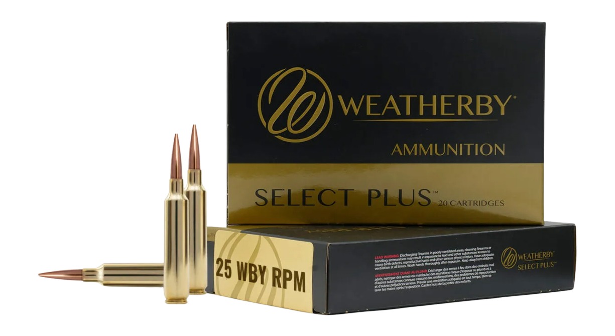 Weatherby 25 Weatherby RPM 117gr Hornady SST Ammo, 20 Rounds