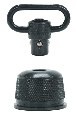 GrovTec GTSW296 12 Gauge Remington 870 Express Mag Cap Swivel Set, 1" Push Button, Black Oxide