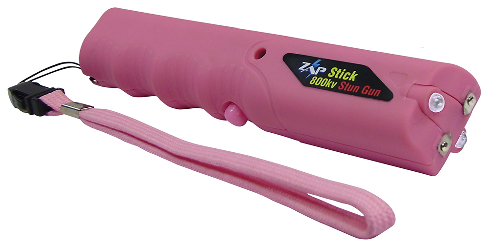 Zap ZAPSTK800FP Zap Stick Stun Gun/Flashlight 800,000 Volts Pink