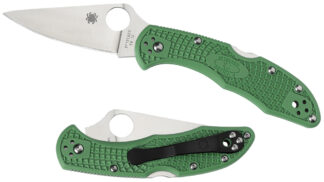 Spyderco Delica 4 C11FPGR Folding Knife 2.88in VG-10 SS Blade Green FRN Handle