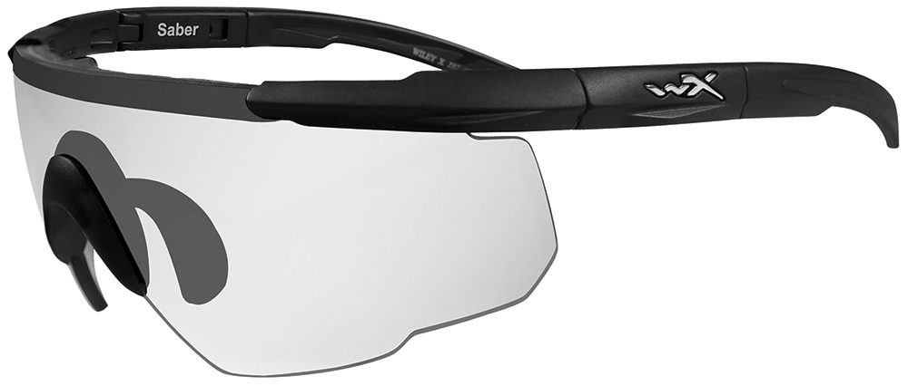 Wiley X 303 Saber Advanced Safety Glasses, Matte Black/Clear Lenses