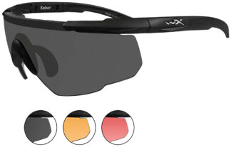 Wiley X 309 Saber Advanced Changeable Shooting Glasses Matte Black