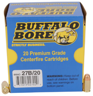 Buffalo Bore 27B20 380 ACP +P 95 Gr FMJ Flat Nose, 20 Rounds
