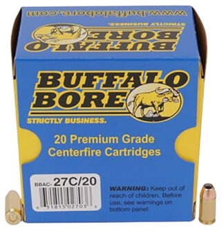 Buffalo Bore 27C20 .380 ACP +P 90 gr JHP 20 Rounds Per Box