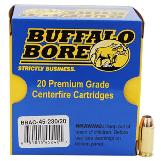 Buffalo Bore Personal Defense Strictly Business .45 ACP +P 230 GR Jacketed Hollow Point 20 Rounds