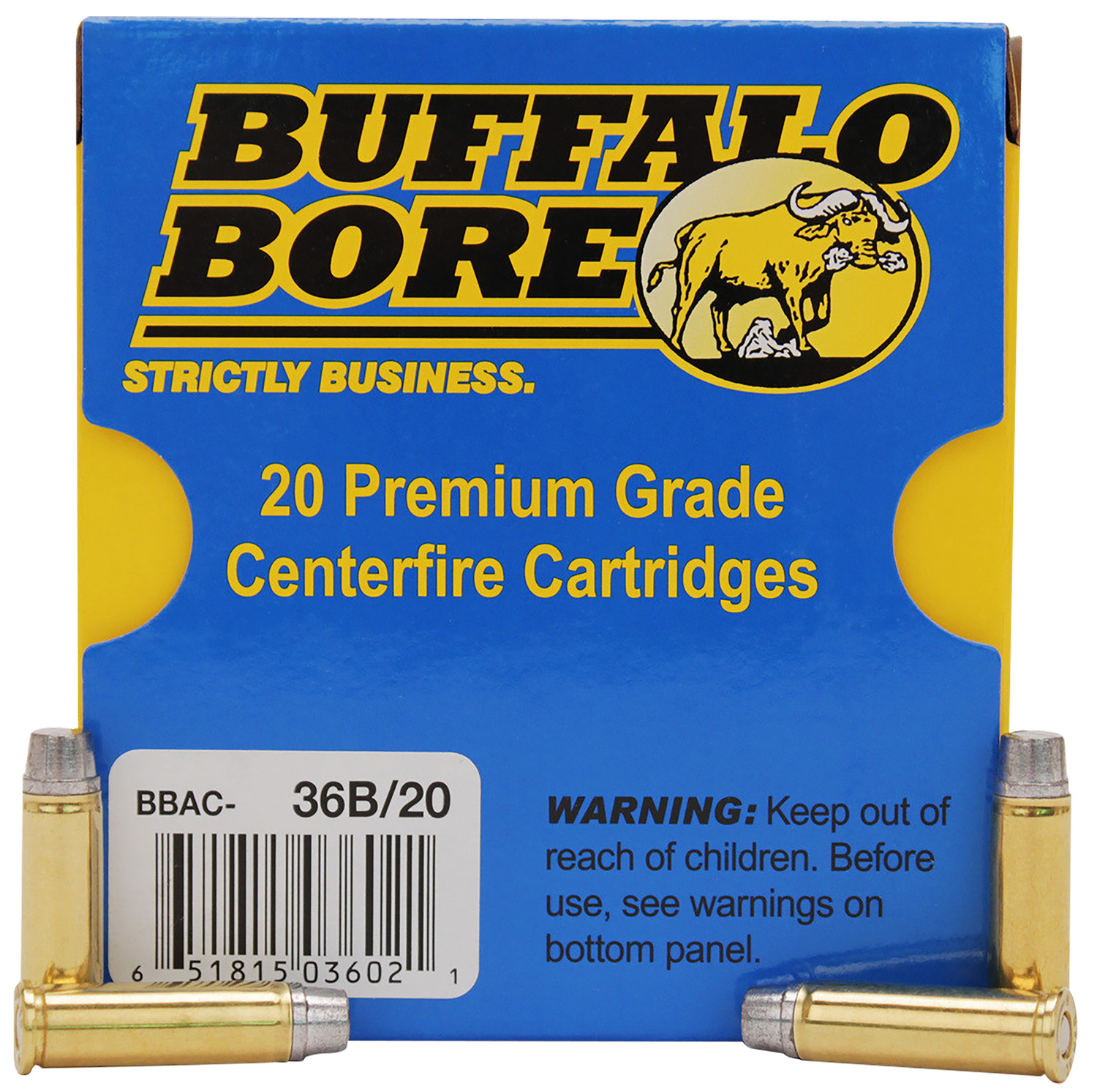 Buffalo Bore 36B20 .32 H&R Magnum +P 130 gr Hard Cast 20-Round Box
