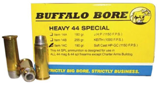 Buffalo Bore Ammunition 14C20 .44 S&W Special 190 gr Soft Cast Hollow Point 20 Rounds