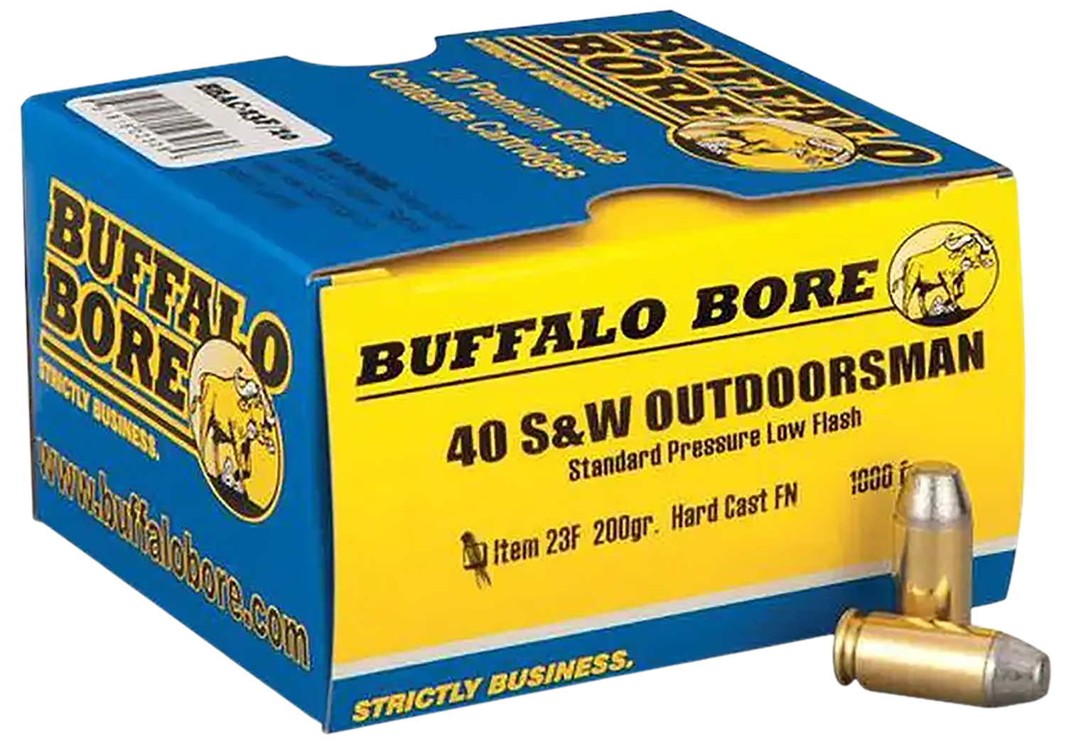 Buffalo Bore Outdoorsman .40 S&W 200 gr Hard Cast Flat Nose, 20 Rounds Per Box