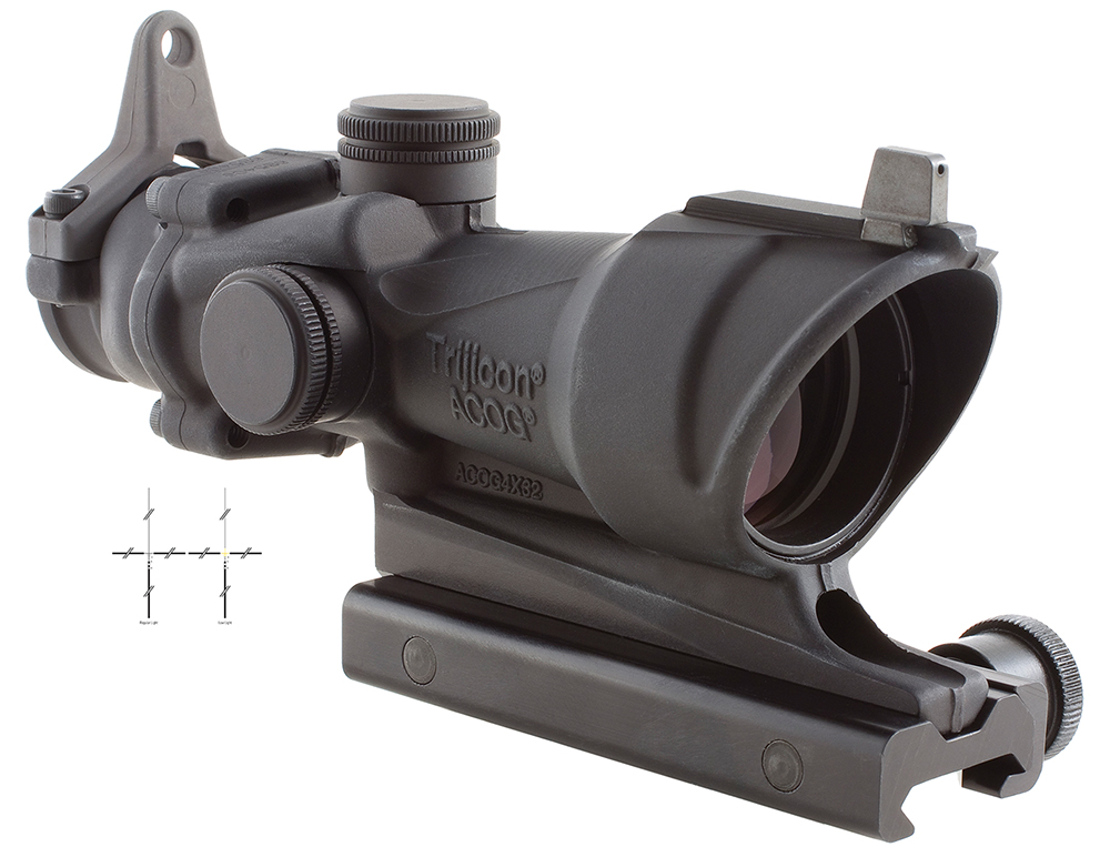 Trijicon ACOG 4x32 .308 Illuminated Amber Crosshair 7.62 BDC (Black Hardcoat Anodized)