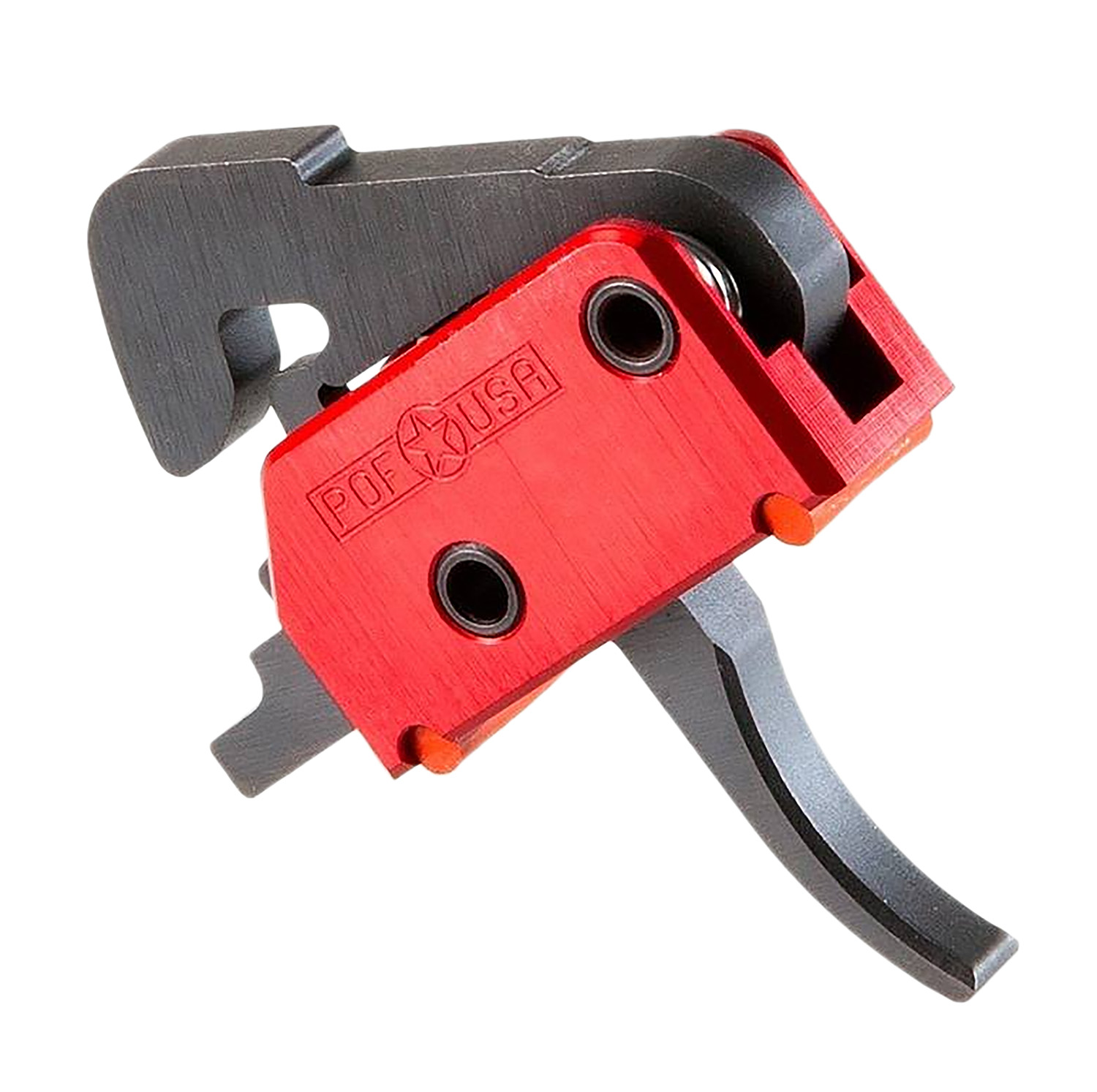 Patriot Ordnance Factory Drop-In Single-Stage Curved Trigger 4.5 lb Black/Red Finish