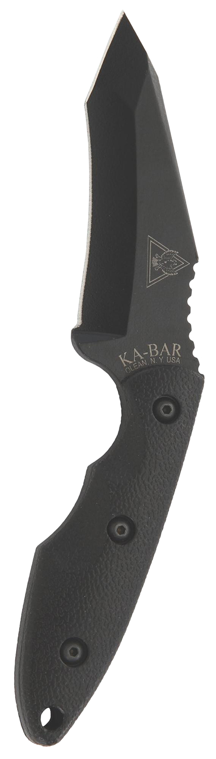 Ka-Bar TDI Hell Fire 2486 3.56" Fixed Recurve Tanto Plain Blade Black