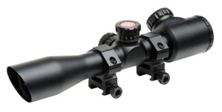 TruGlo Tru-Brite Xtreme Compact Tactical 4x32 Illuminated Mil-Dot Rifle Scope, Matte Black