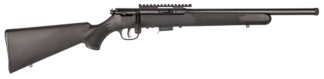 Savage 93R17 FV-SR 17 HMR Bolt Action Rifle, 16.5 in Threaded Barrel, Matte Blued/Synthetic Stock