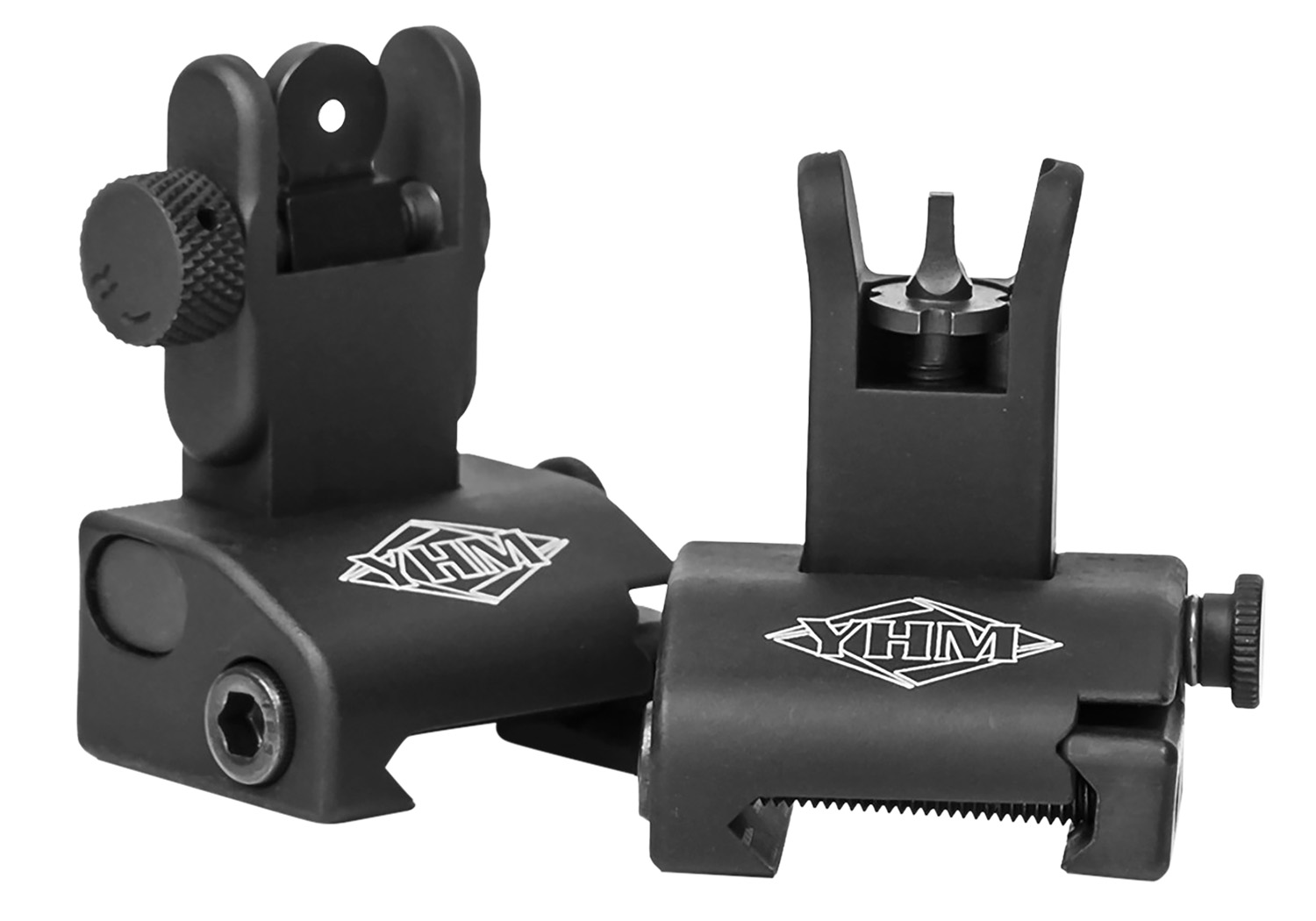Yankee Hill Machine 5040 Q.D.S. Same Plane Flip Up Sight Set, Hardcoat Anodized Matte Black