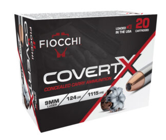 Fiocchi Covert X 9mm 124 Grain JHP Ammunition, 20 Rounds