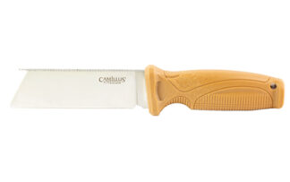 Camillus Swedge Fixed Blade Knife, 4.3 in 420 Stainless Blade, Tan ABS Handle, Includes Sheath