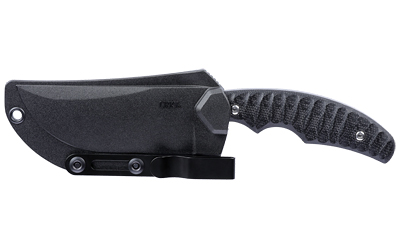 Columbia River Burrower Fixed Blade Knife, 3.66 in D2 Steel, Stonewash Clip Point, Black Micarta