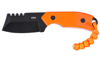 Columbia River Razel Compact 2.32 in D2 Steel Blade, Oxide, Orange G10 Handle