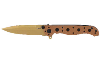 CRKT M16-01DZ Desert Tan Folding Knife, D2 Steel Spear Point, 3.03 in Blade