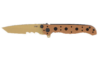 Columbia River M16-10DZ Desert Tan Folding Knife, 3.03 in D2 Steel Tanto Blade