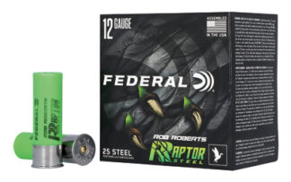 Federal Raptor Steel 12 Gauge 3 in Steel #4 Shot, 25 Rounds Per Box