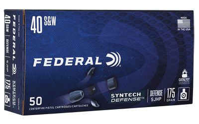 Federal Syntech Defense 40 S&W 175 Grain Semi Jacketed Hollow Point 50 Rounds